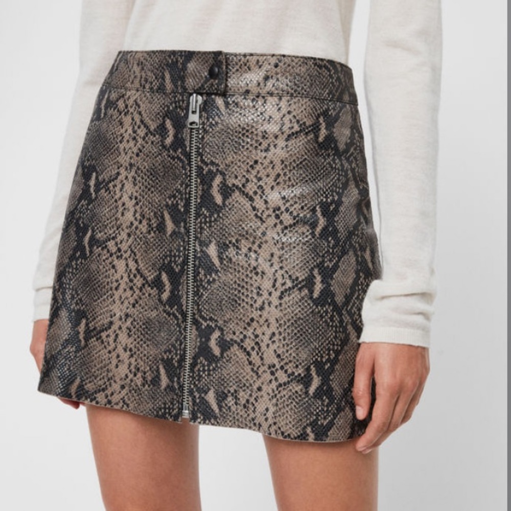Allsaints leather skirt